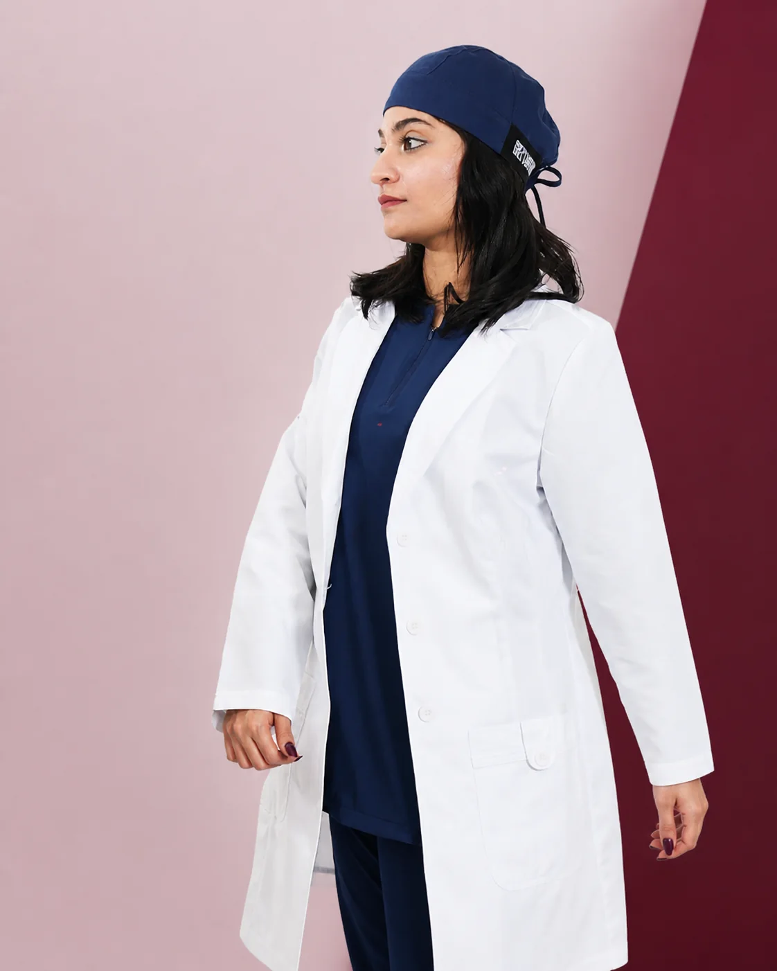 Professional wearing a white lab coat