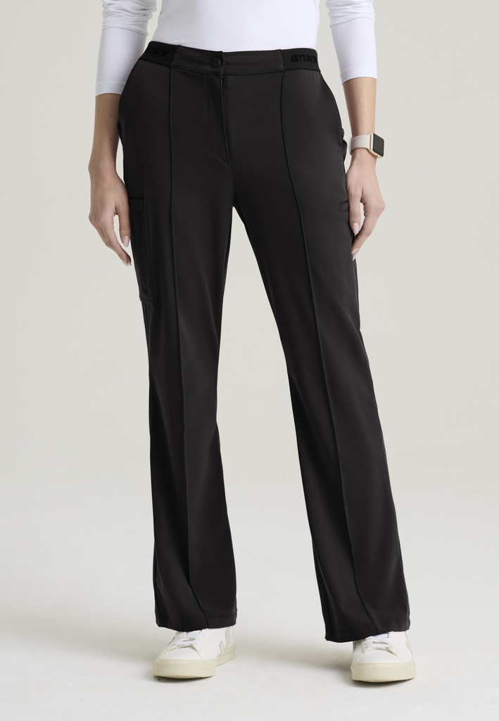 Grey's Anatomy™ by Barco Cultivate Women's 7 -Pocket DTM Logo Waistband Fit & Flare Pant — GRGP740