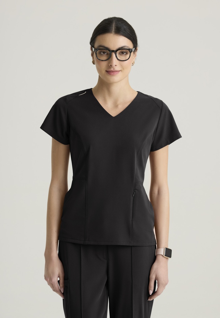 Grey's Anatomy™ by Barco Cultivate Women's 3-Pocket Classic V-Neck Back Waist Detail Top — GRGT309X