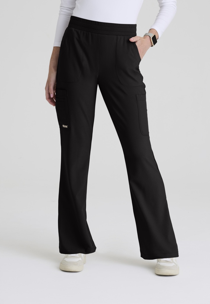 Grey's Anatomy Evolve Women's 6 Pocket Jersey Waistband Fit & Flare Pant — GSSP729X